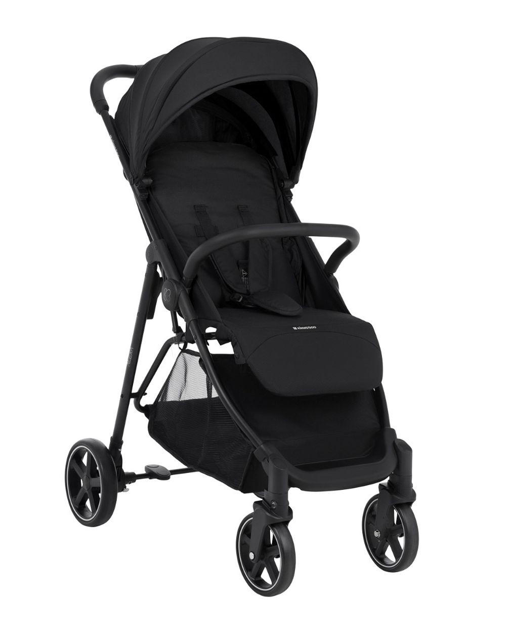 BUGGY Alexa 22 kg schwarz faltbar, Rückenlehne verstellbar, Gurt - Schwarz, Metall (72/51/101cm) - Kikka boo