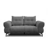 SOFA SALVINI 2-Sitzer, dunkelgrau - Dunkelgrau/Schwarz, Holzwerkstoff/Textil (176/88/99cm) - Courtois Laville