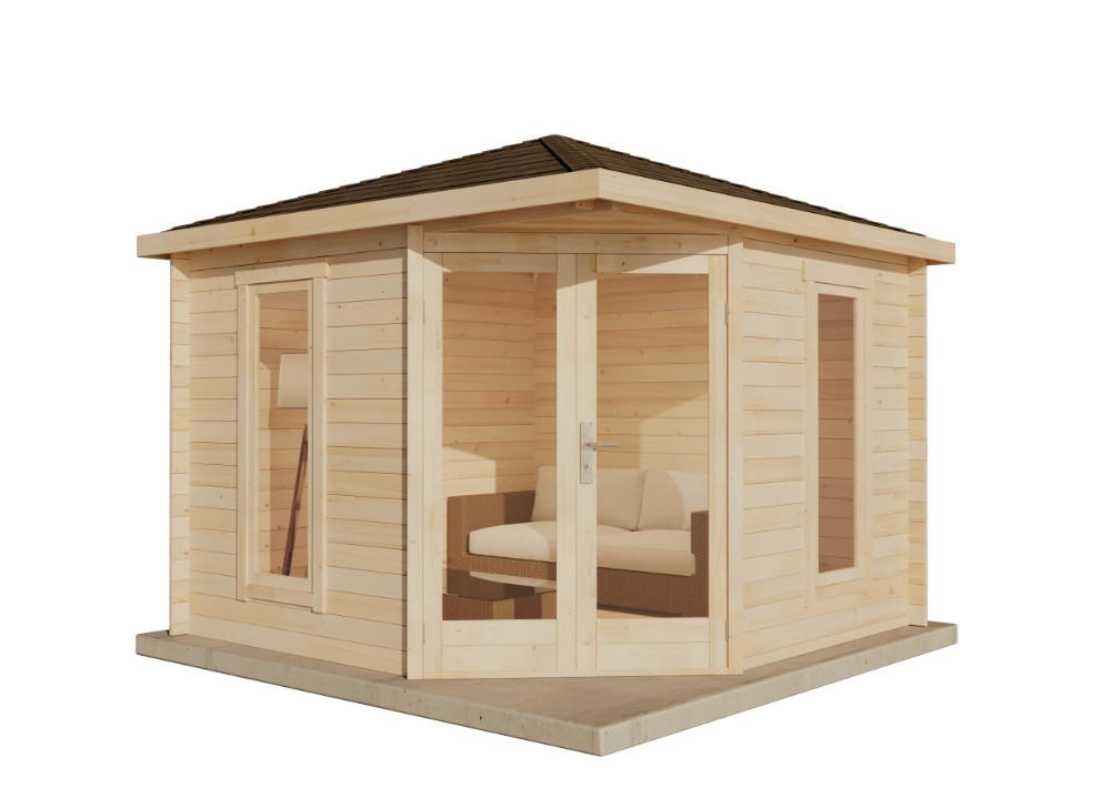 Alpholz Gartenhaus Natur 312x266x312 cm
