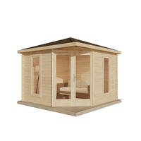 GARTENHAUS Holz Liwa Compact - Naturfarben, Holz (312/266/312cm) - Alpholz