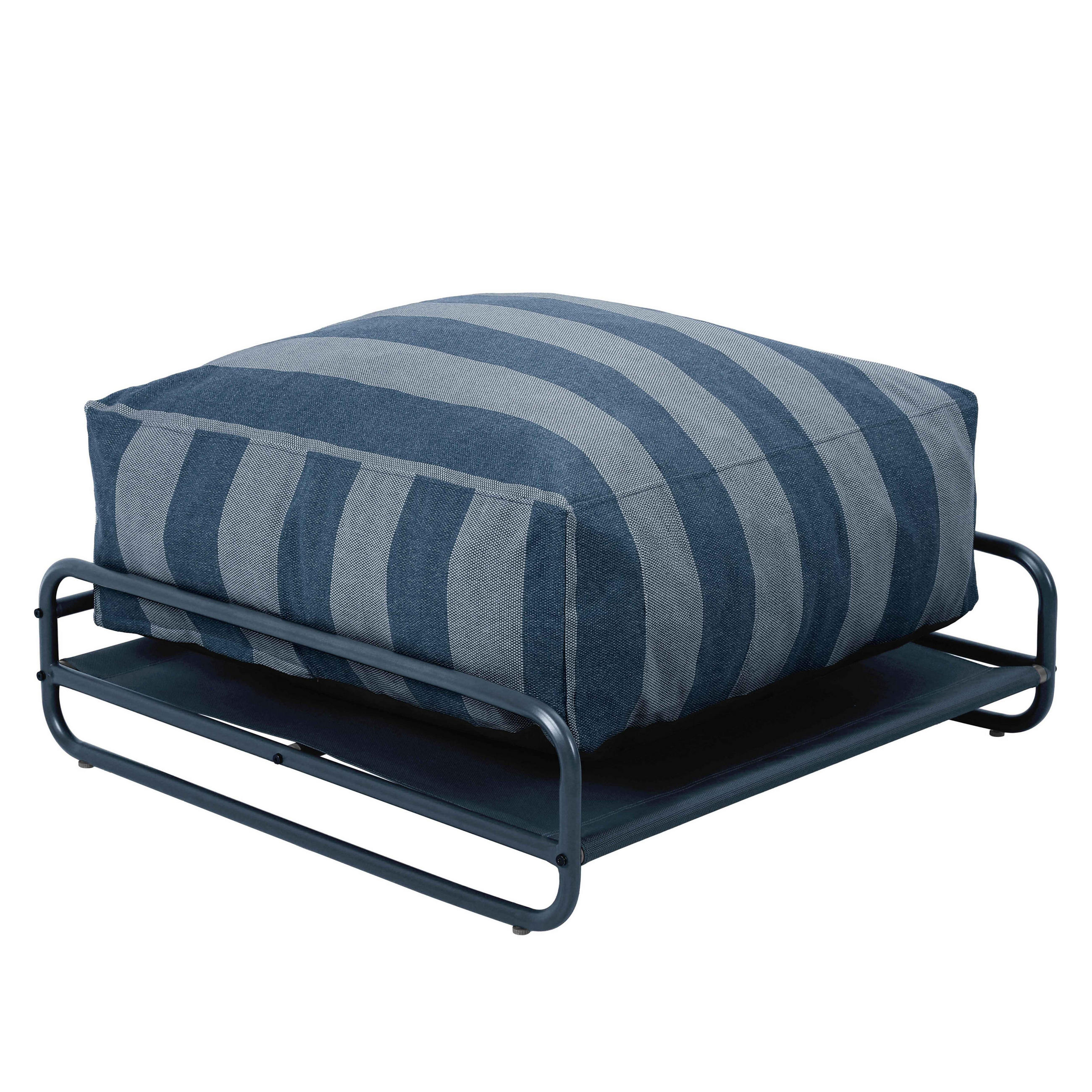 GARTENHOCKER pazifikblau - Blau, Textil (97/42/97cm) - Oviala