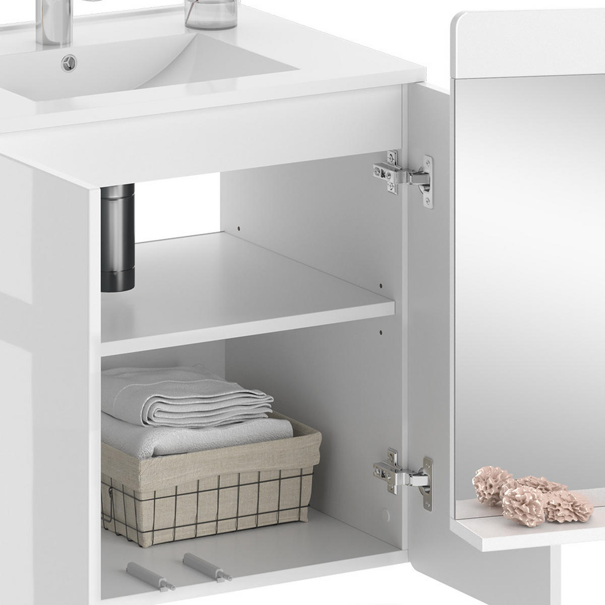 Weiß, Holzwerkstoff (61.8/57.8/44.8cm) - Vicco