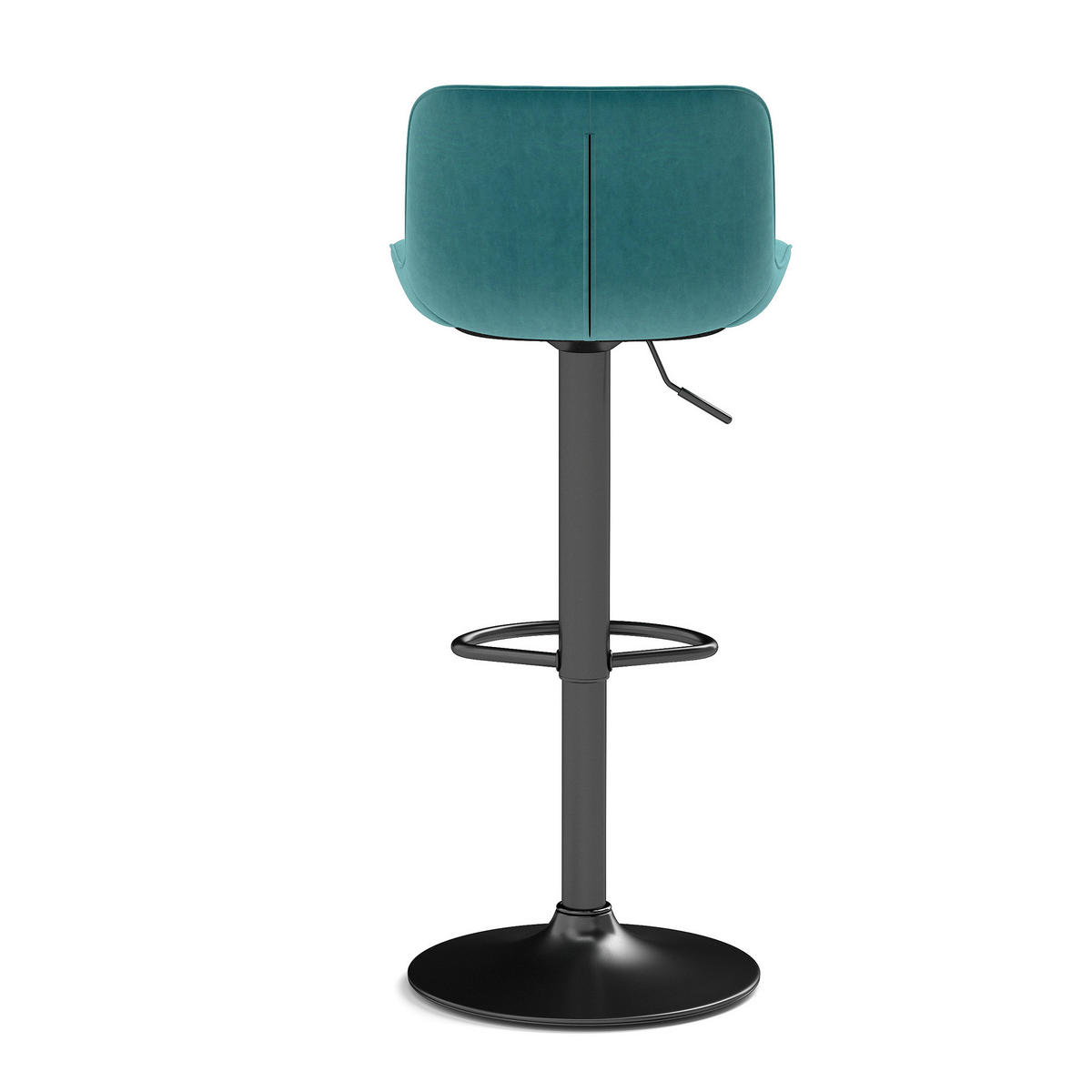 BARHOCKER 4er-Set Blau mit Samtbezug, 360° drehbar und höhenverstellbar - Blau, Metall (47/86/46cm) - PANGIVO