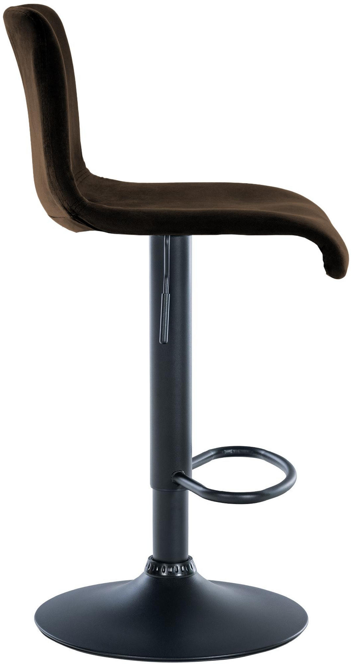 BARHOCKER Samt Braun - Braun, Textil (39/83/36cm) - CLP