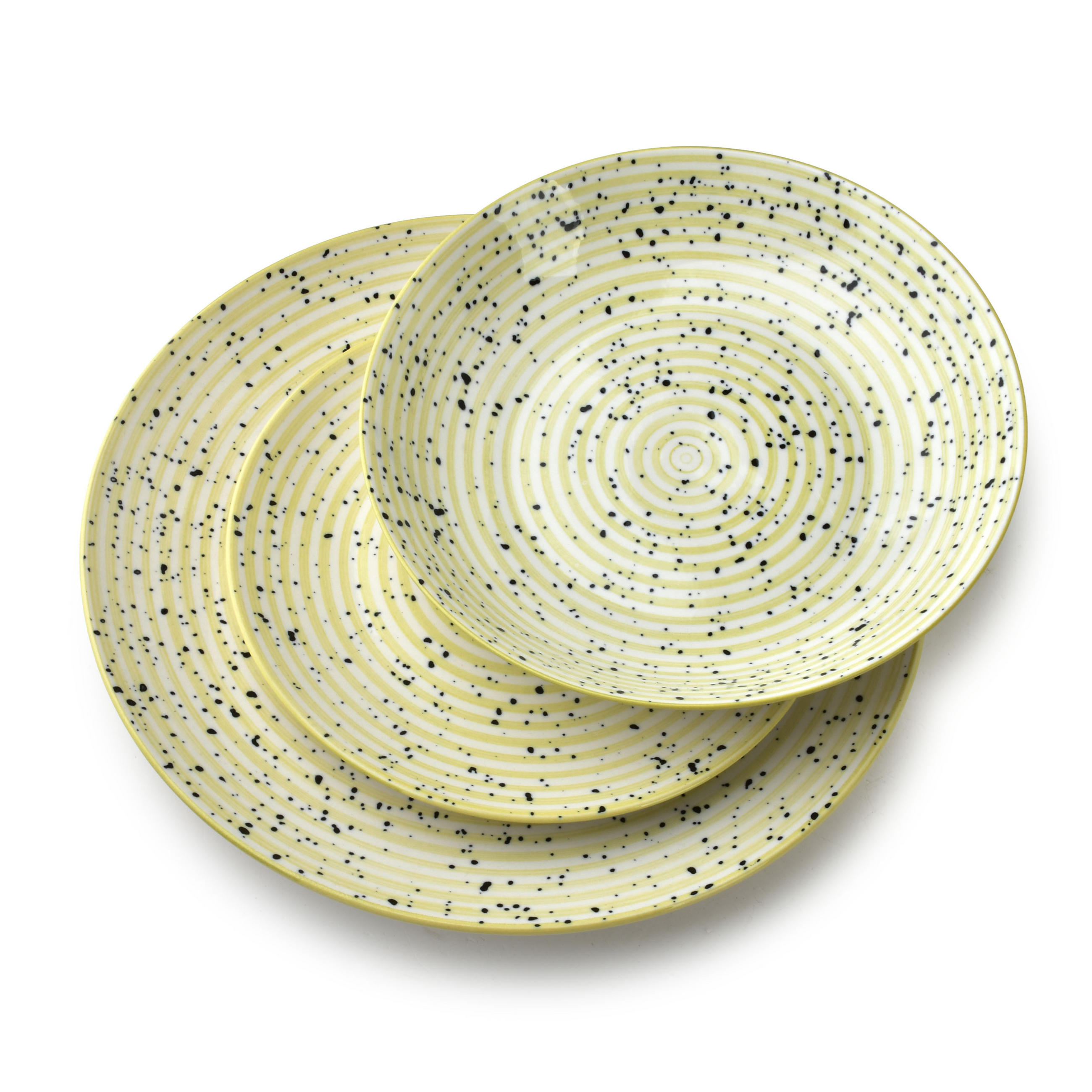 GESCHIRR-SET Stripes beige 18-tlg 27/19/20cm Porzellan - Beige, Keramik (19/20/27cm) - Mondex
