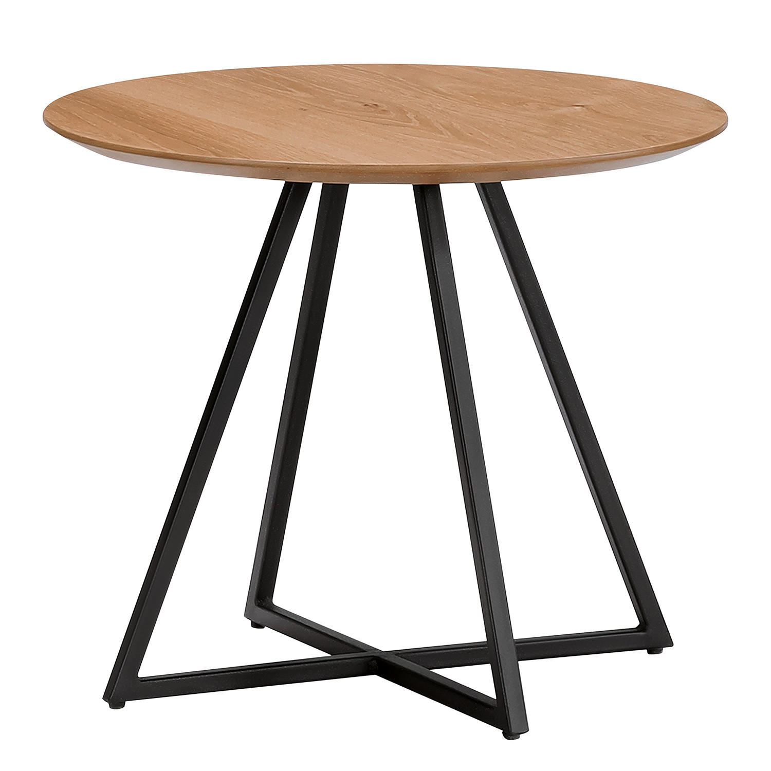 BEISTELLTISCH - Eiche / Schwarz - Eichefarben/Schwarz, Holzwerkstoff/Metall (50/50/45cm) - home24