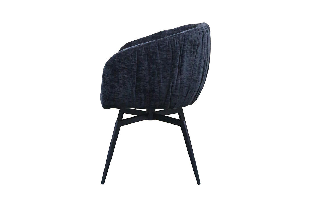 ESSZIMMERSTUHL LIMA Schwarz Webstoff - Schwarz, Kunststoff/Textil (57/80/60cm) - KAWOLA