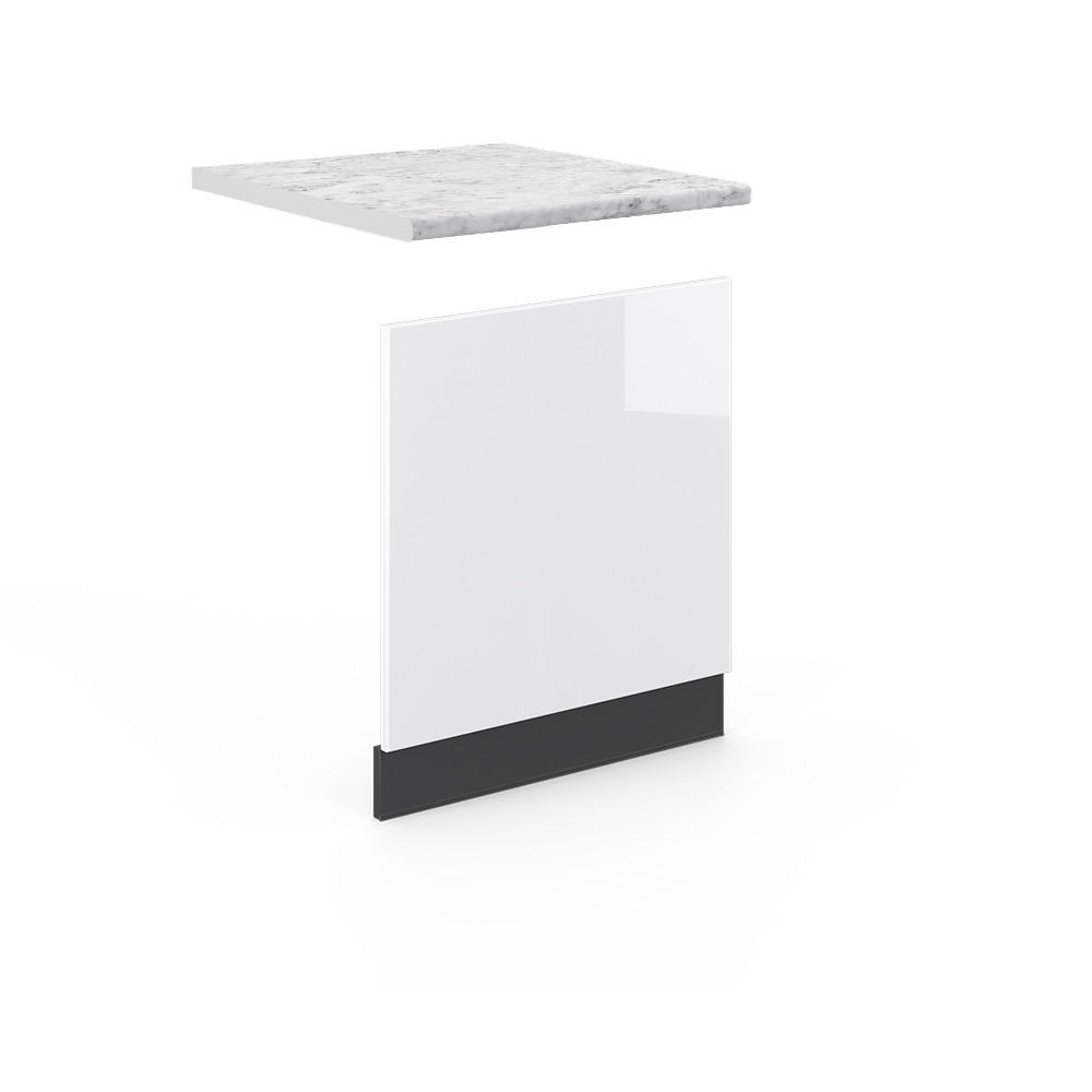 FRONTPANEL Fame-Line Vit högblank 60 cm , AP Marble Vit högglans, Antracit 67.4/60/60 cm