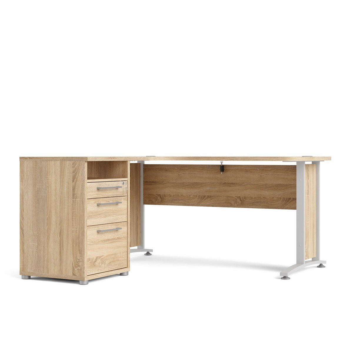 SCHREIBTISCH Eiche Dekor - Eiche Wotan, Holzwerkstoff (150/159/74cm) - ebuy24