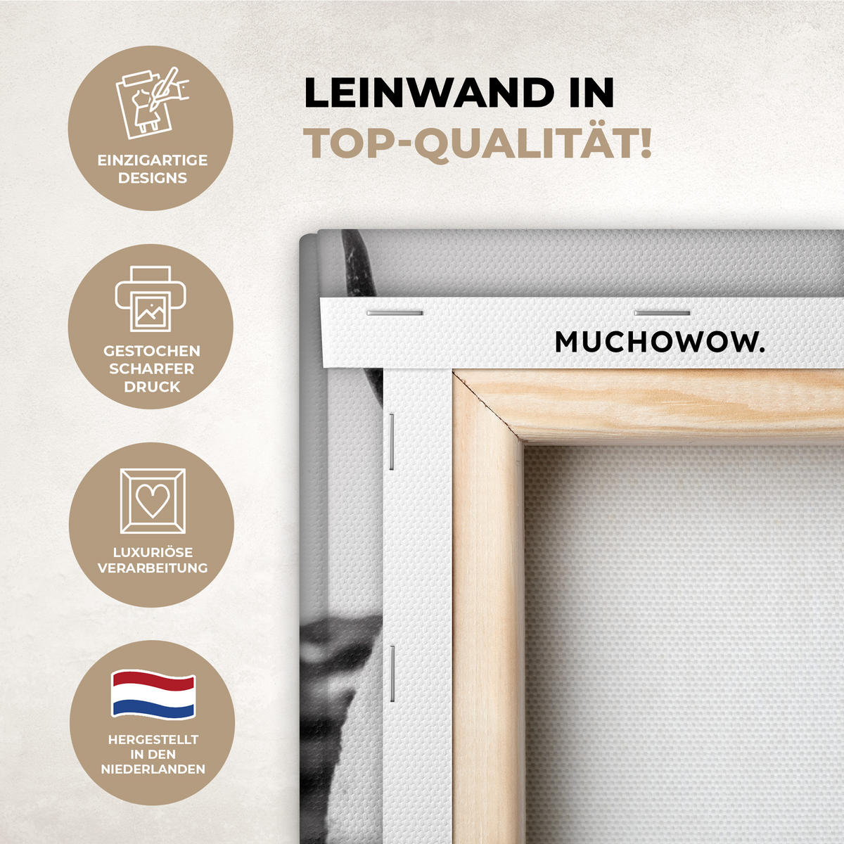 OBRAZ NA PLÁTNĚ Kráva - Skotský horal - Černá - Bílá - Zvíře - Příroda - Divoká zvěř 30x20 cm - černá, textil (30/20cm) - MuchoWow