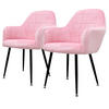 ESSZIMMERSTUHL Samt Pink 2er Set - Pink, Textil (47/83/45cm) - ECD-Germany