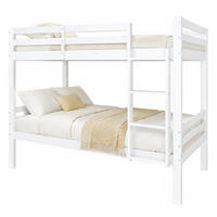 ETAGENBETT 90/200 cm in Weiß mit Absturzsicherung und teilbaren Einzelbetten - Weiß, Holzwerkstoff (90/200cm) - OKMYHOME