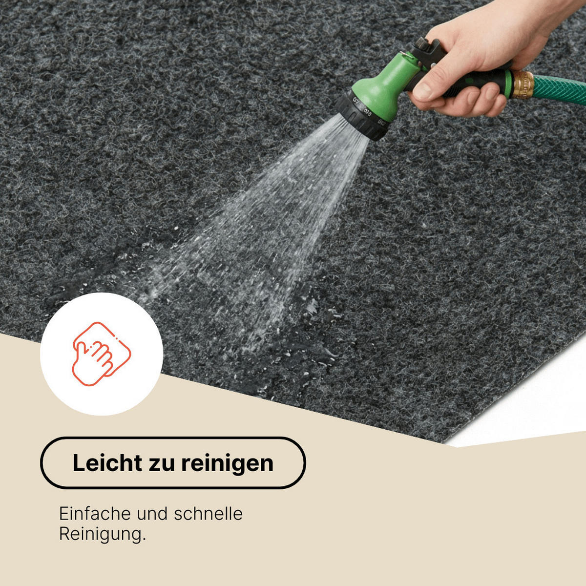 RASENTEPPICH PEMBA Dunkelgrau 100/500 cm - Dunkelgrau, Textil (100/500cm) - Tapiso