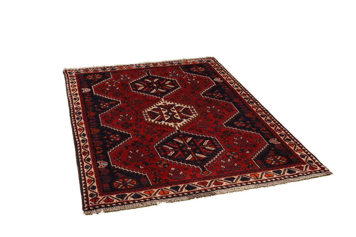 TEPPICH Gashgai Rot 172/126 cm Schurwolle - Rot, Textil (126/172cm) - Looma