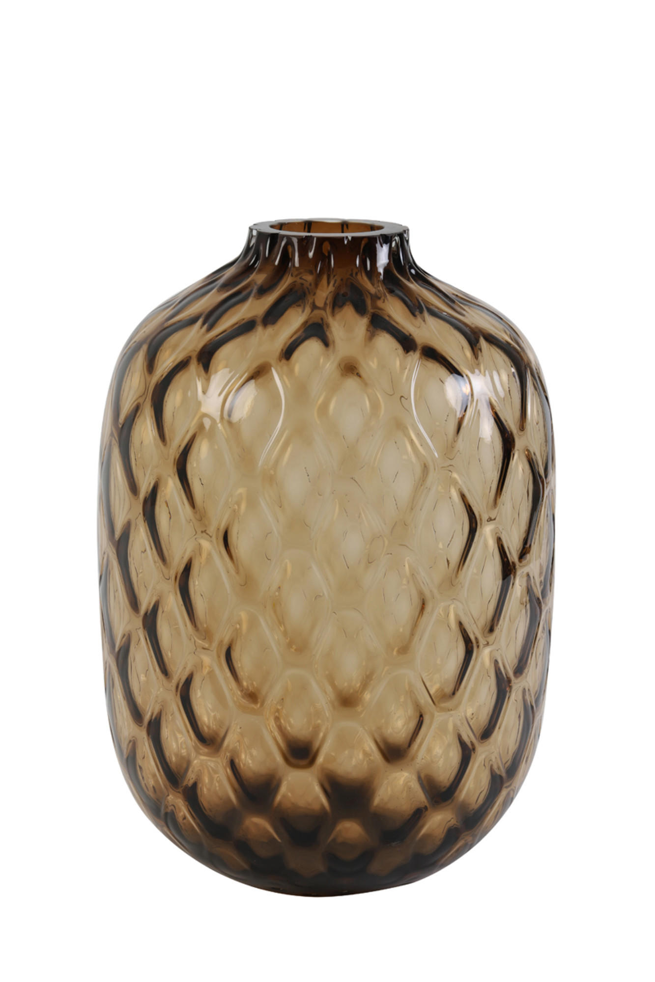 VASE Carino Braun Ø29/42 cm - Braun, Glas (29/42cm) - Light & Living