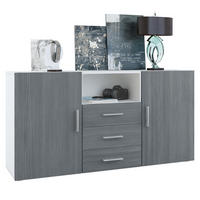 SIDEBOARD Skadu Front in Avola-Anthrazit - Anthrazit, Holzwerkstoff (138.5/71.5/35cm) - Vladon