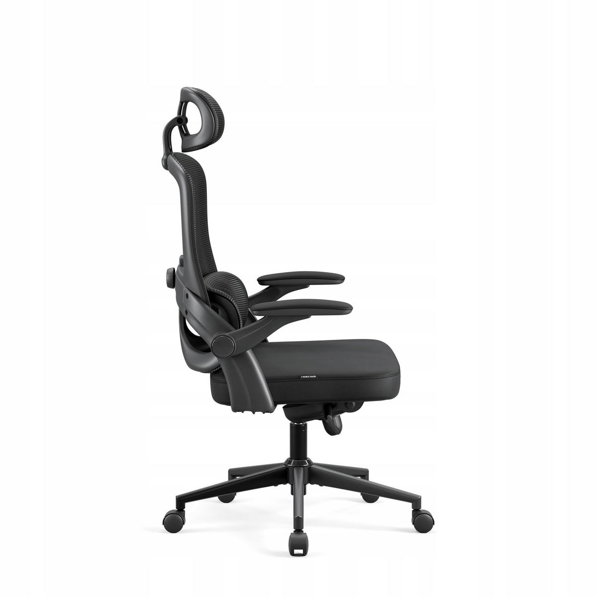 BÜROSTUHL V-LIGHT - Schwarz, Textil (70/102/48cm) - Diablo Chairs