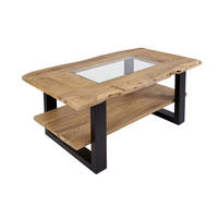 COUCHTISCH PATRICK - Transparent/Beige, Holz/Metall (65/115/46cm) - SAM