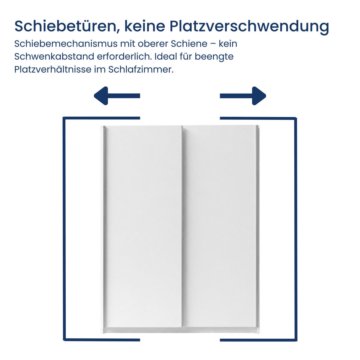 SCHWEBETÜRENSCHRANK 2-Türen 180 cm in Weiß - Weiß, Holzwerkstoff (62/198.5/180.6cm) - Home Collective