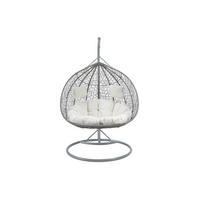 HÄNGESESSEL - 2 Personen - Harz - Grau - - Grau, Kunststoff (120/200/120cm) - Vente-Unique
