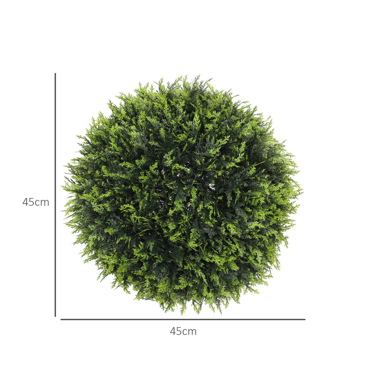 KÜNSTLICHE Pflanzen Grün 45.0/45.0/45.0cm - Grün, Kunststoff (45cm)