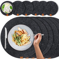 TISCHSETS Glasuntersetzer 12er-Set - Dunkelgrau, Textil (37cm) - Miqio Design