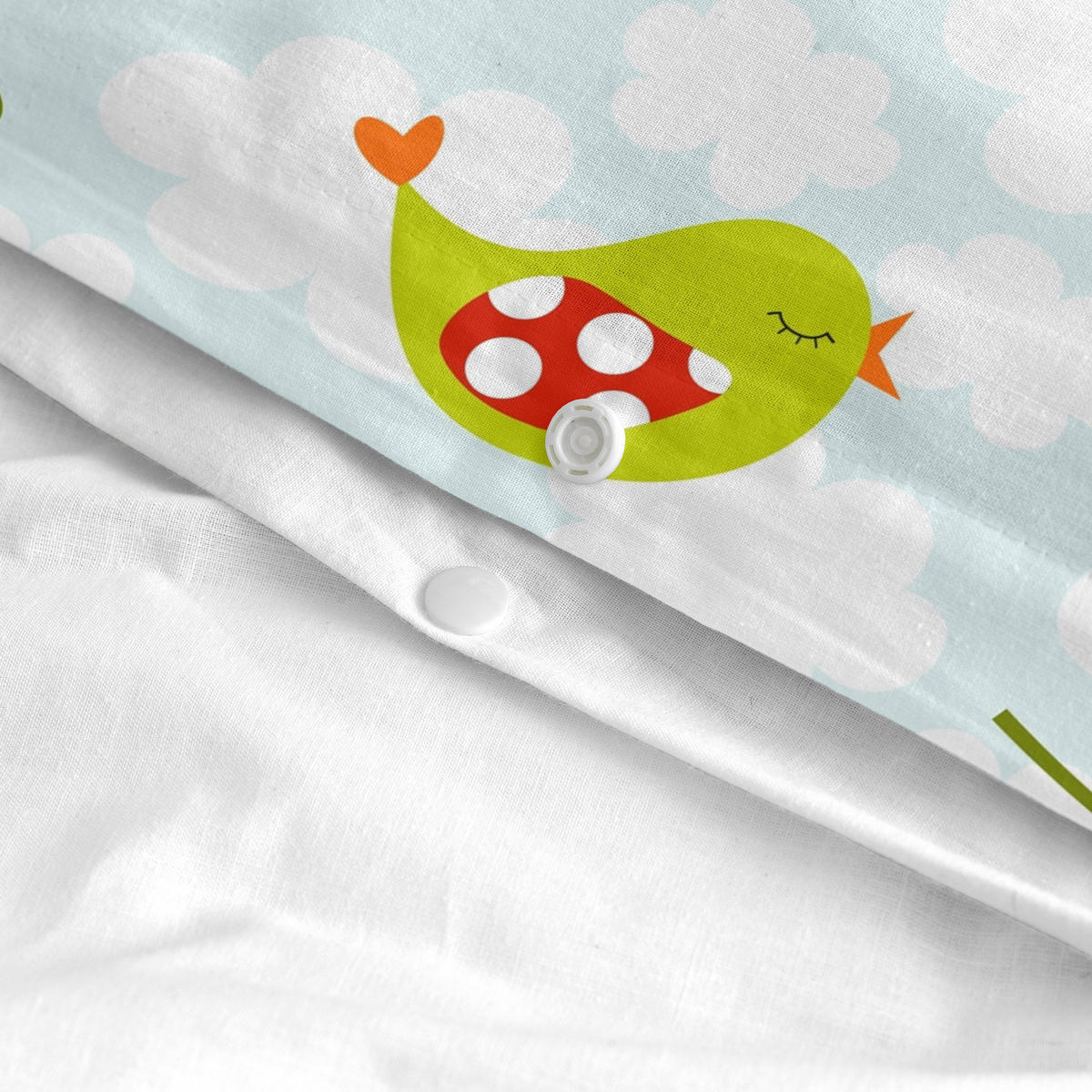 BETTBEZUG 2er-Set teiliges little birds 180x220 cm (komfortgrösse) mehrfarbig - Multicolor, Textil (180/220cm) - Happy Friday