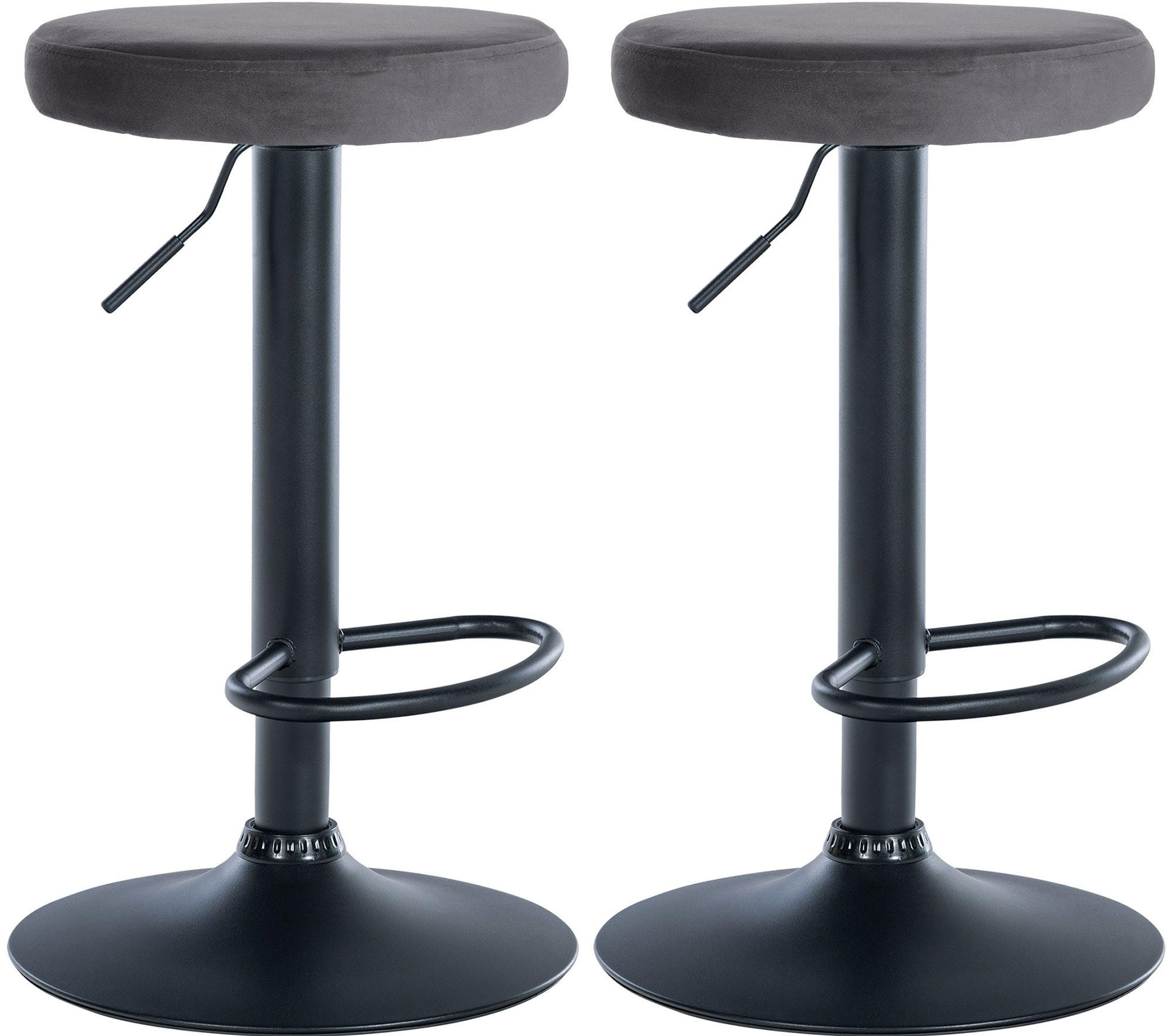 furnicato Barhocker Dunkelgrau 38.5x60x38.5 cm