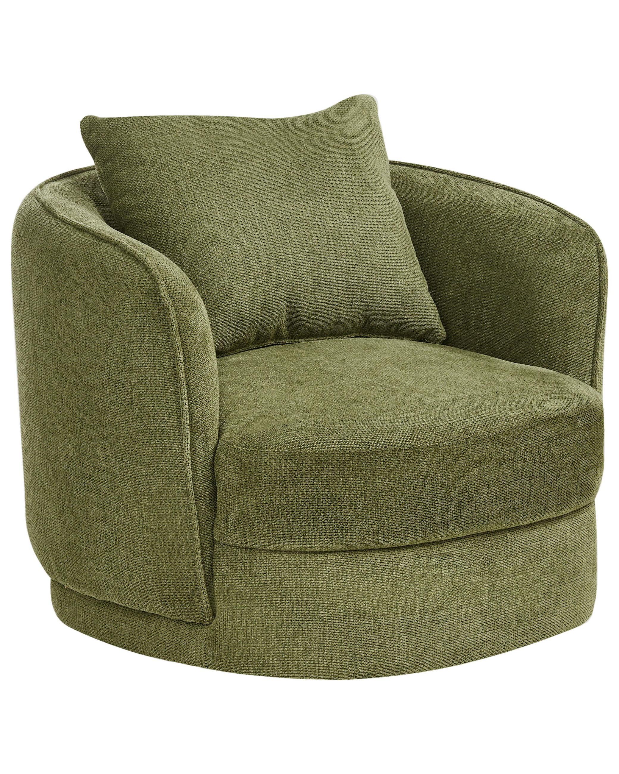 DREHSESSEL Stoff Grün Andalen - Grün, Textil (85/74/79cm) - Beliani