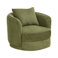 DREHSESSEL Stoff Grün Andalen - Grün, Textil (85/74/79cm) - Beliani