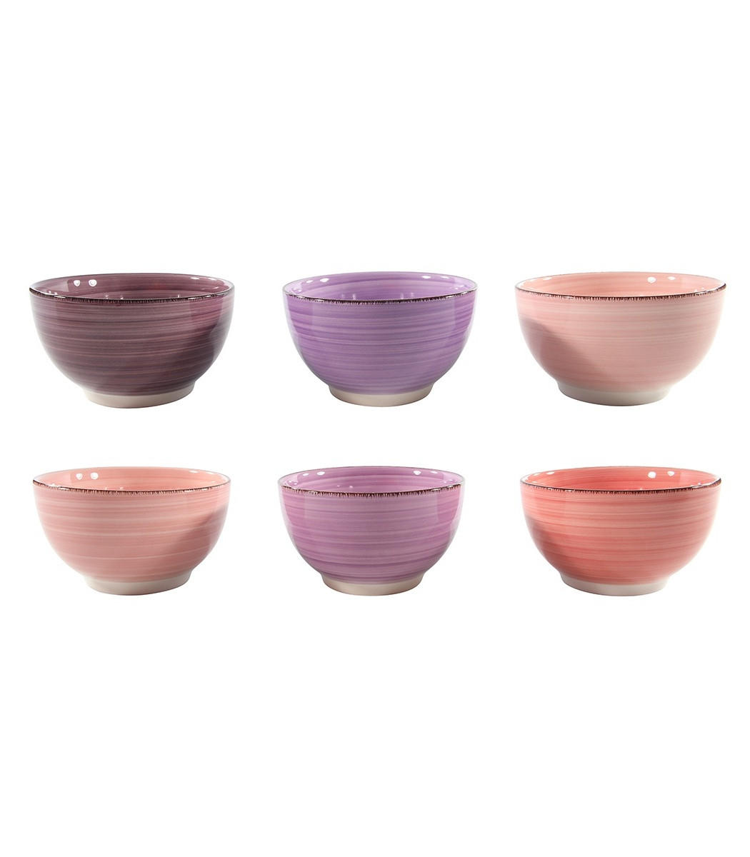 SCHÜSSEL Suppenschalen / Schalen Mykonos ø 14 cm - 6 Stück - Multicolor, Keramik (2/9/14cm) - Studio Tavola
