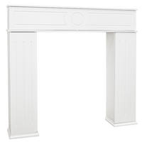 KAMINUMRANDUNG, 107x100cm weiß - Weiß, Holz (19/100/107cm) - Dunedesign