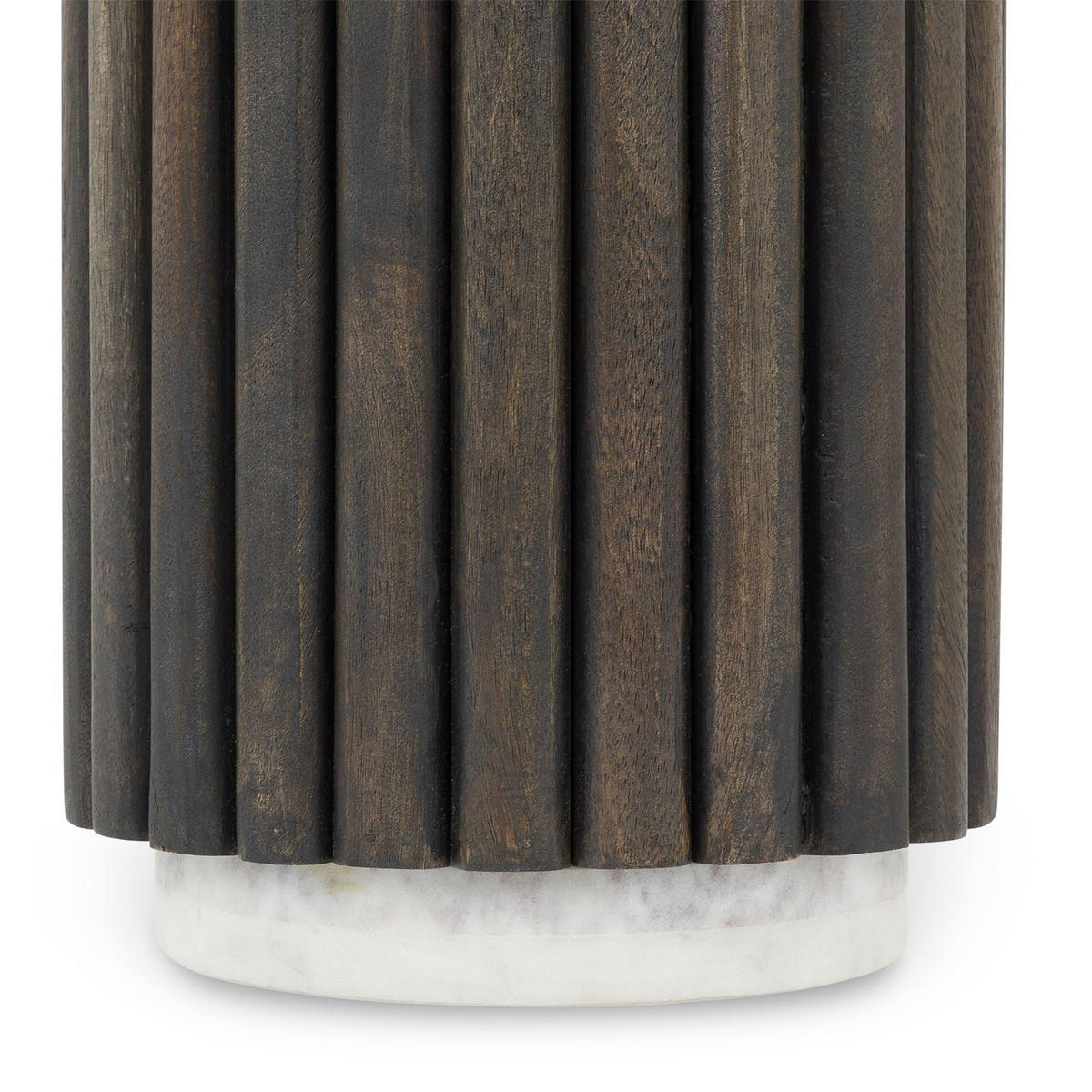 BEISTELLTISCH BEJA braun/weiß - Braun/Weiß, Naturmaterialien/Holz (38/38/53cm) - IDIMEX