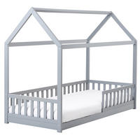KINDERBETT 90x200 cm Grau Cossaye - Grau, Holz (90/200cm) - Beliani