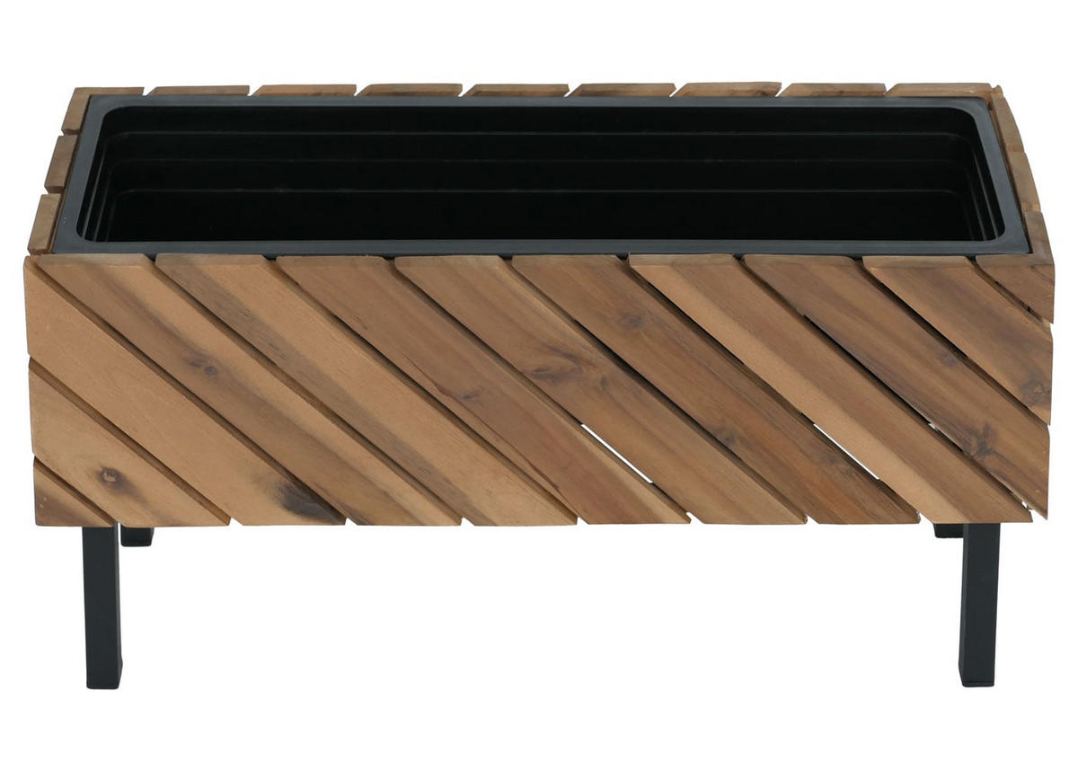 ZÁHONOVÝ KŮŽEK Světle hnědý - světle hnědá, dřevo (22/62/35cm) - MCW