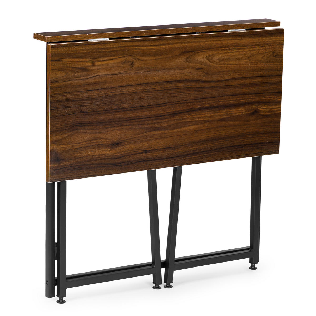 SCHREIBTISCH ARLO Nussbaum Dunkel - Schwarz - Dunkelbraun/Schwarz, Holzwerkstoff (45/80/76cm) - Mat-Haus