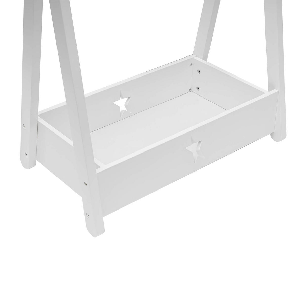 KINDERKLEIDERSTÄNDER Weiß 42/42/118 cm - Weiß, Holzwerkstoff (42/118/42cm) - Mobili Rebecca