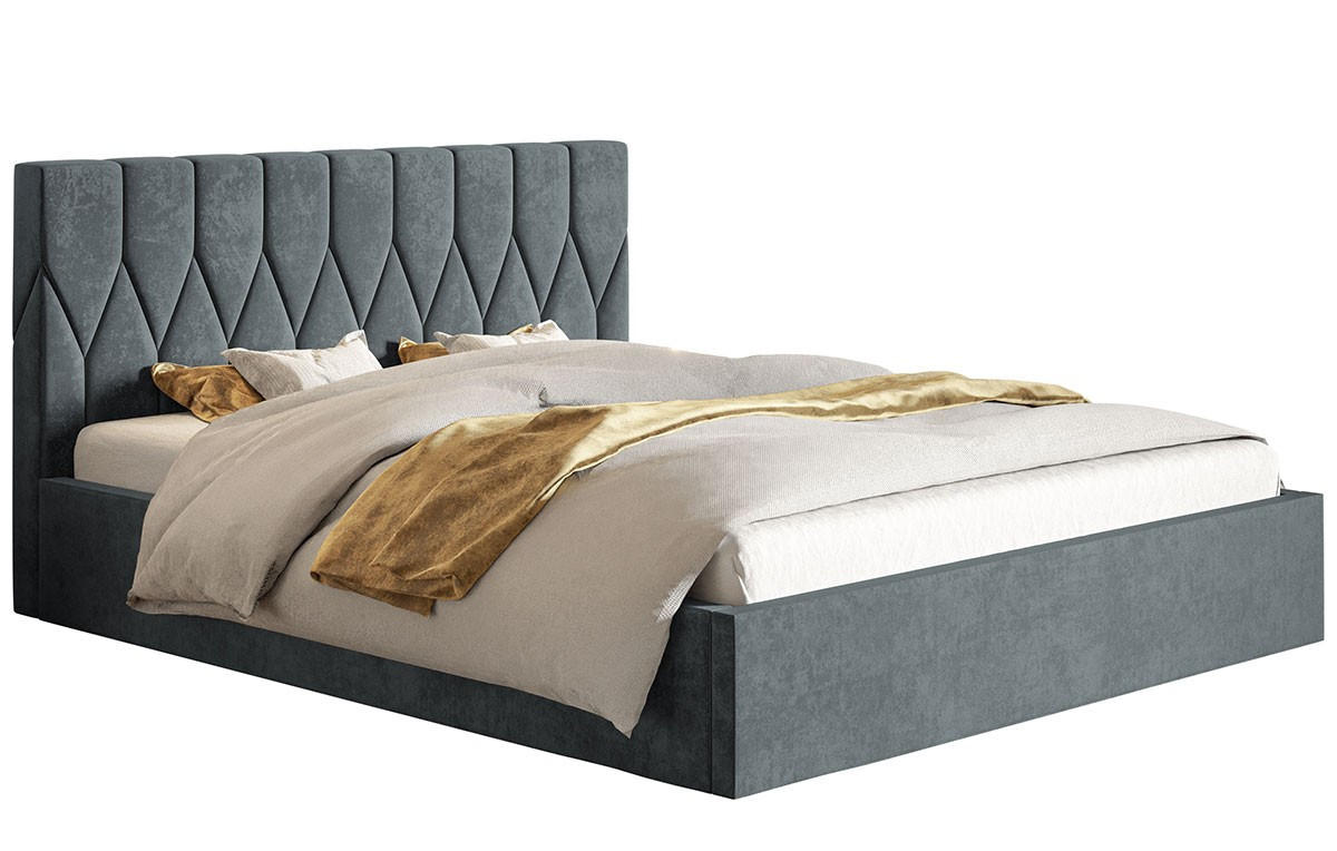 BETT Grafit OLDO 9 Mit Bettkasten 180x200 cm - Graphitfarben, Textil (180/200cm) - Sepro Meble