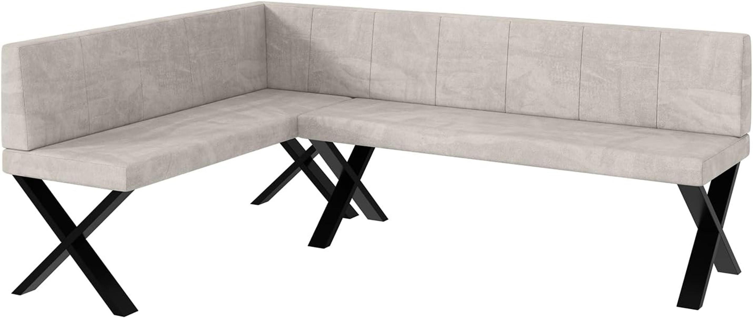 Meblini Eckbank Beige 196x142 cm