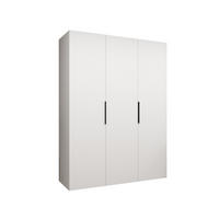 DREHTÜRENSCHRANK 202/150/52 3-türig - Schwarz/Weiß, Holz (150/202/52cm) - MÖBEL KRYSPOL