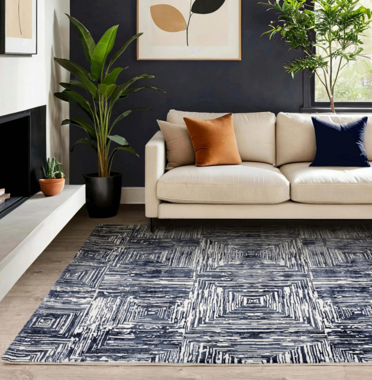 TEPPICH modern Wohn-/Schlafzimmer ZUKA SKETCH Blau 120 x 170 cm - Blau, Textil (120/170cm) - Novatrend