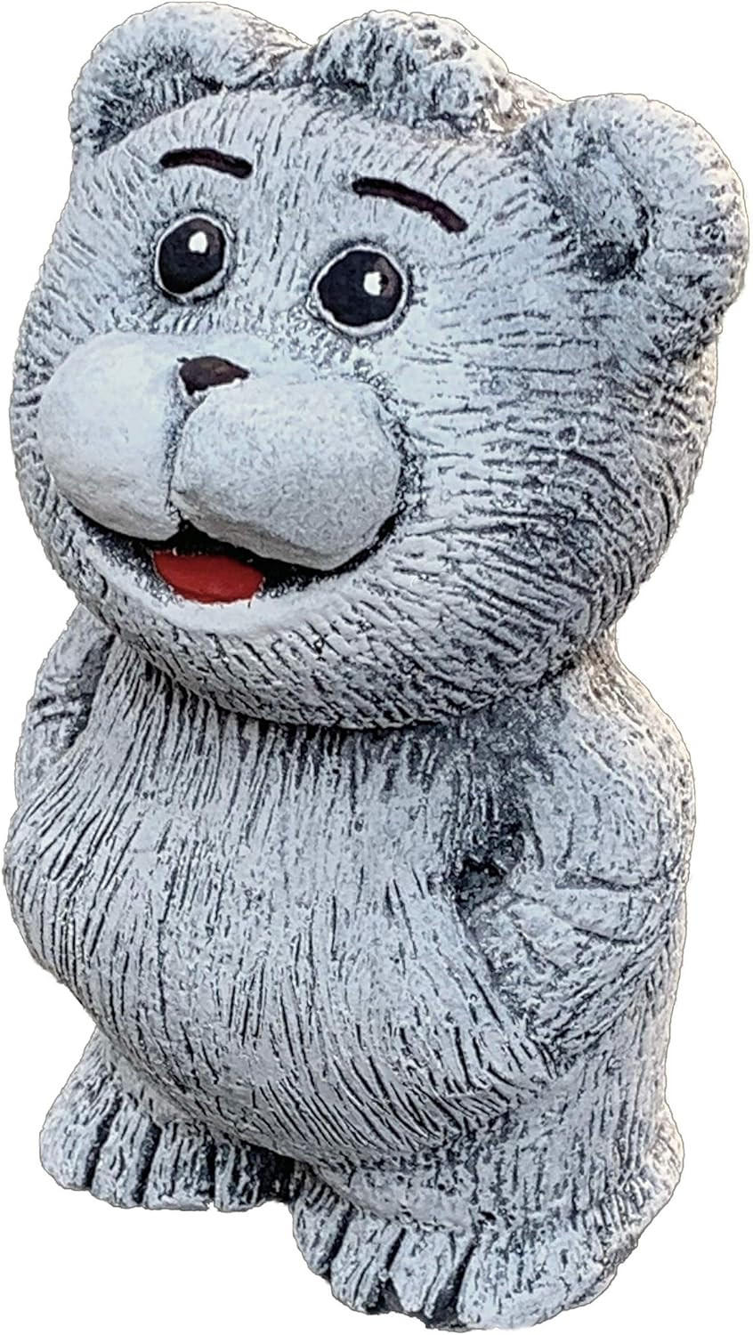 STEINFIGUR Glücksbär Bob frostfest Steinguss - Grau, Stein (9/15/8cm) - stoneandstyle