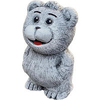 STEINFIGUR Glücksbär Bob frostfest Steinguss - Grau, Stein (9/15/8cm) - stoneandstyle