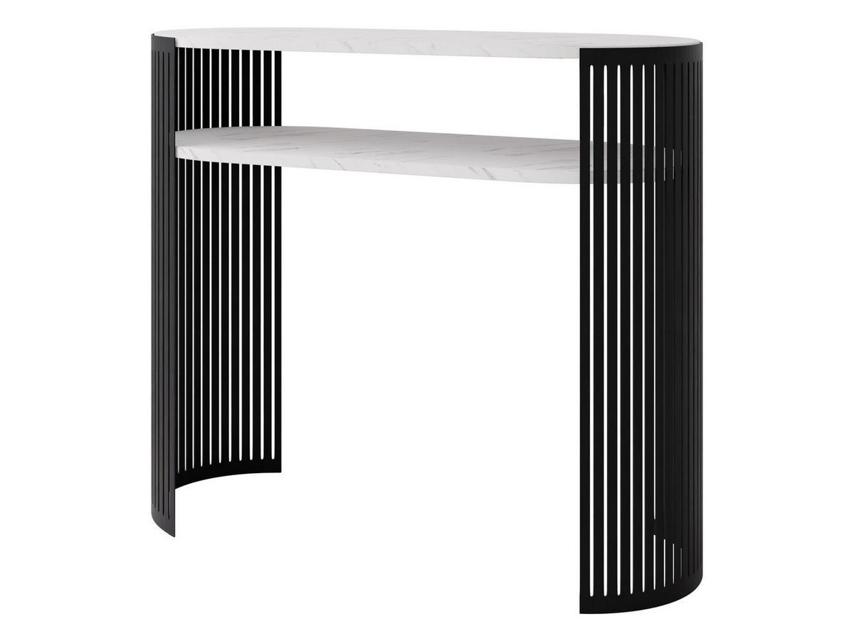 KONSOLENTISCH Fikoli - Schwarz/Weiß, Holzwerkstoff/Metall (30/100/86cm) - MIRJAN24