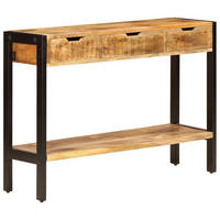 SIDEBOARD Mit 3 Schubladen 110/35/75 Cm Massivholz Mango - Braun, Holz (35/75/110cm) - vidaXL