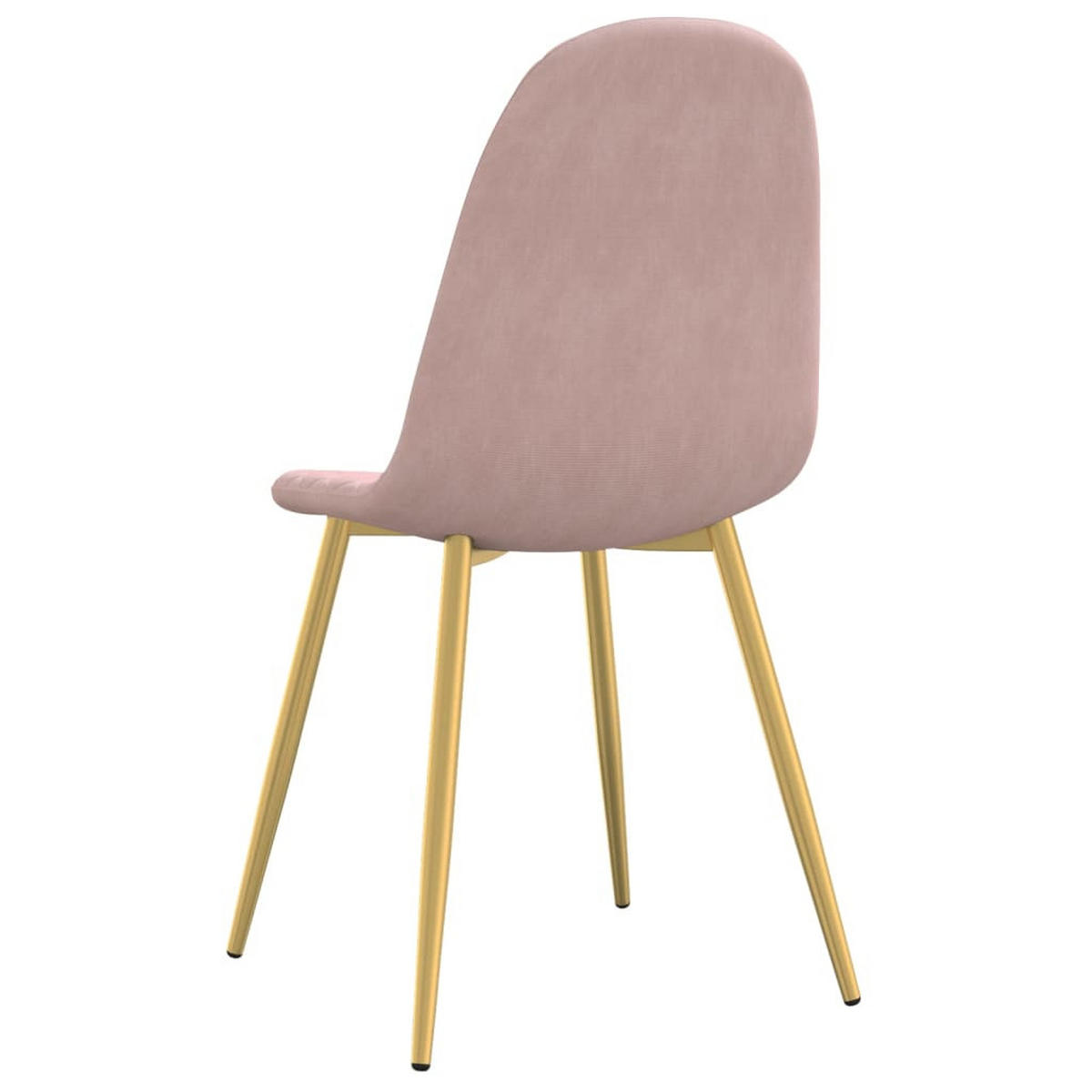 ESSZIMMERSTÜHLE 4 Stk. Rosa Samt 45*53.5*83cm - Pink, Metall (45/83/53.5cm) - ZMH