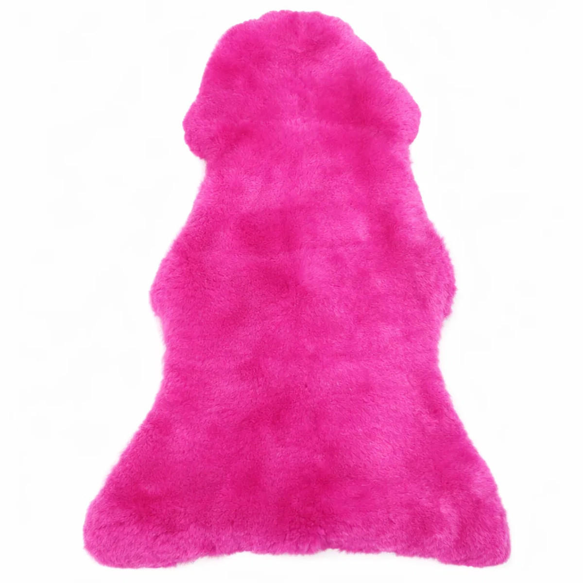 FELL Deutsches Merino Lammfell Schaffell Fuchsia Pink ca. 125 cm - Pink, Fell (70/125cm) - Provellus