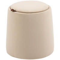 OTTOMANE, 2-in-1, Sitzhocker, Beige - Beige, Kunststoff (44/47.5/44cm) - HOMCOM