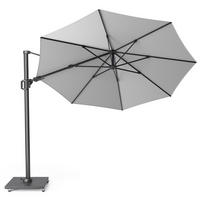 AMPELSCHIRM rund 3.5 m Challenger T² Basic 360° kippbar hellgrau/anthrazit - Hellgrau, Metall (350/350cm) - Platinum