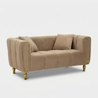 2-SITZER Sofa Samt Alma - Grau - Grau, Textil (81/71/155cm) - Pasmara